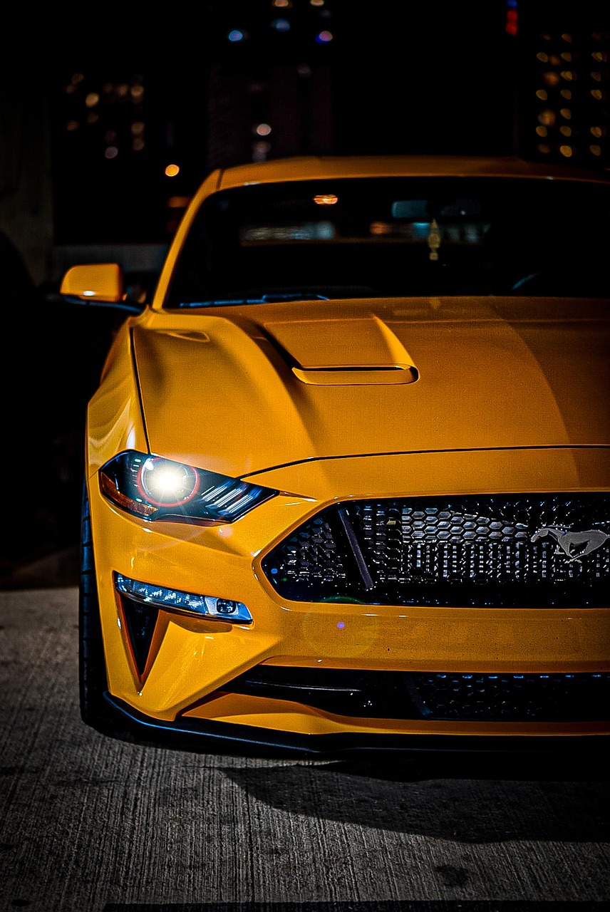 car, mustang, vehicle, automobile, auto, street, city, car wallpapers, urban, night